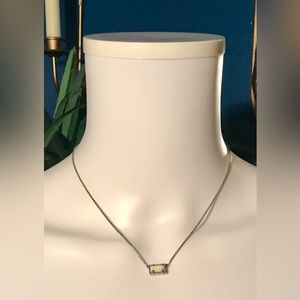 Kendra Scott White Pendant Silver Tone Adjustable Necklace